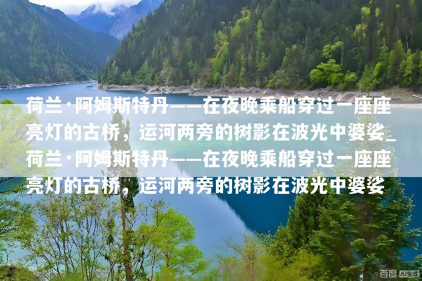 荷兰·阿姆斯特丹——在夜晚乘船穿过一座座亮灯的古桥，运河两旁的树影在波光中婆娑_荷兰·阿姆斯特丹——在夜晚乘船穿过一座座亮灯的古桥，运河两旁的树影在波光中婆娑