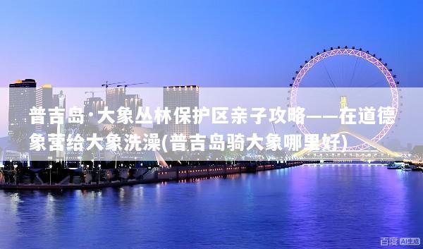 普吉岛·大象丛林保护区亲子攻略——在道德象营给大象洗澡(普吉岛骑大象哪里好)
